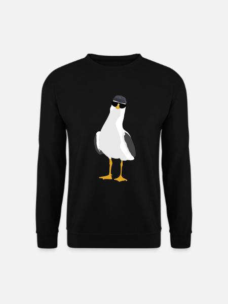 coole stehende Möwe Maritim Norddeutschland - Unisex Pullover - Schwarz