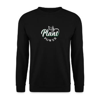 Plant Power Pflanzen Blumen Natur Garten - Unisex Pullover - Schwarz - Vorne - Alina (178cm) & Michal (187cm)