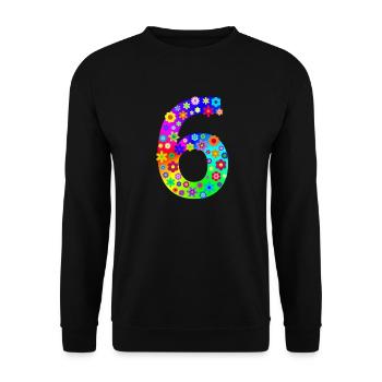 Fleurs numéro 6 - Sweat-shirt Unisexe - noir - Devant - Alina (178cm) & Michal (187cm)