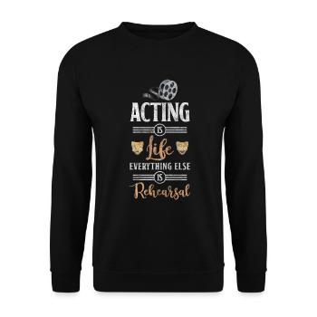 Bühne Drama Oper Broadway - Unisex Pullover - Schwarz - Vorne - Alina (178cm) & Michal (187cm)