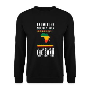 Safari Culture Travel Zebra - Unisex Sweatshirt - black - Front - Alina (178cm) & Michal (187cm)