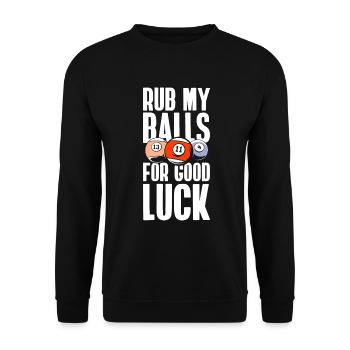 Billiard Billardspieler Kö 8-Ball - Unisex Pullover - Schwarz - Vorne - Alina (178cm) & Michal (187cm)