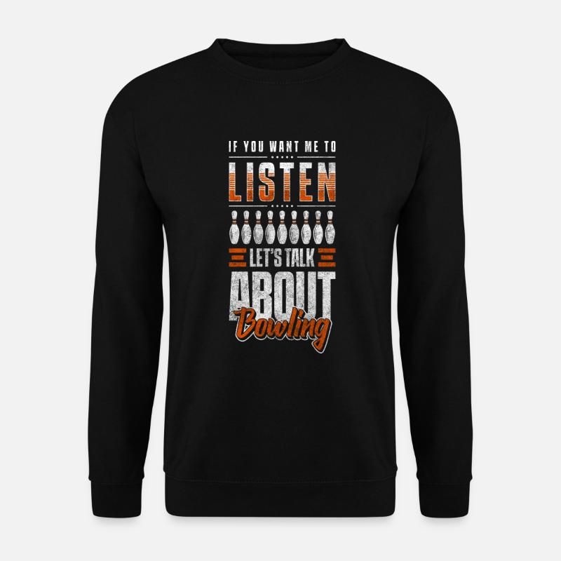 Bowlingkugel Bahn - Unisex Pullover - Schwarz