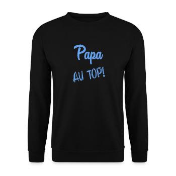 HAPPY FATHER'S DAY. DAD. FATHER'S DAY - Unisex Sweatshirt - black - Front - Alina (178cm) & Michal (187cm)