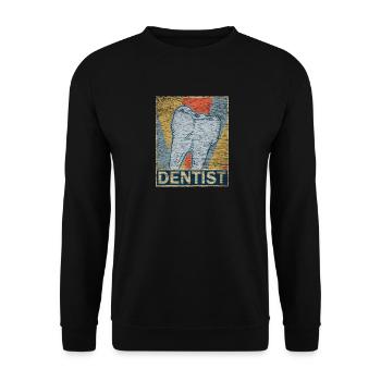 Retro vintage dentist - Unisex Sweatshirt - black - Front - Alina (178cm) & Michal (187cm)