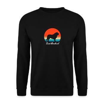 Saint Bernhard - Sweat-shirt Unisexe - noir - Devant - Alina (178cm) & Michal (187cm)