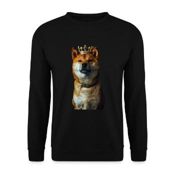 Shiba Inu - Unisex Sweatshirt - black - Front - Alina (178cm) & Michal (187cm)