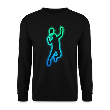 Badminton Players Badminton Men Boys Badminton - Unisex Sweatshirt - black - Front - Alina (178cm) & Michal (187cm)