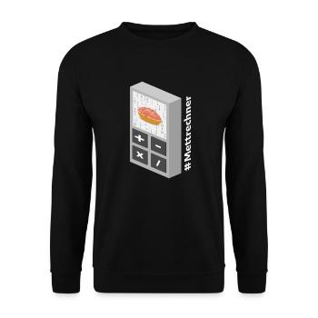 Mettrechner - Unisex Sweatshirt - black - Front - Alina (178cm) & Michal (187cm)
