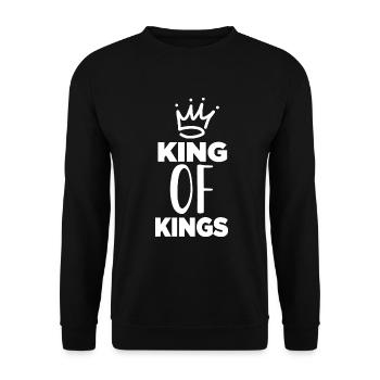 King of Kings - Unisex Pullover - Schwarz - Vorne - Alina (178cm) & Michal (187cm)