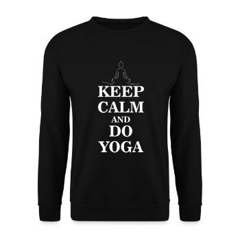 Meditation, Zen Yoga and Pilates - Unisex Sweatshirt - black - Front - Alina (178cm) & Michal (187cm)