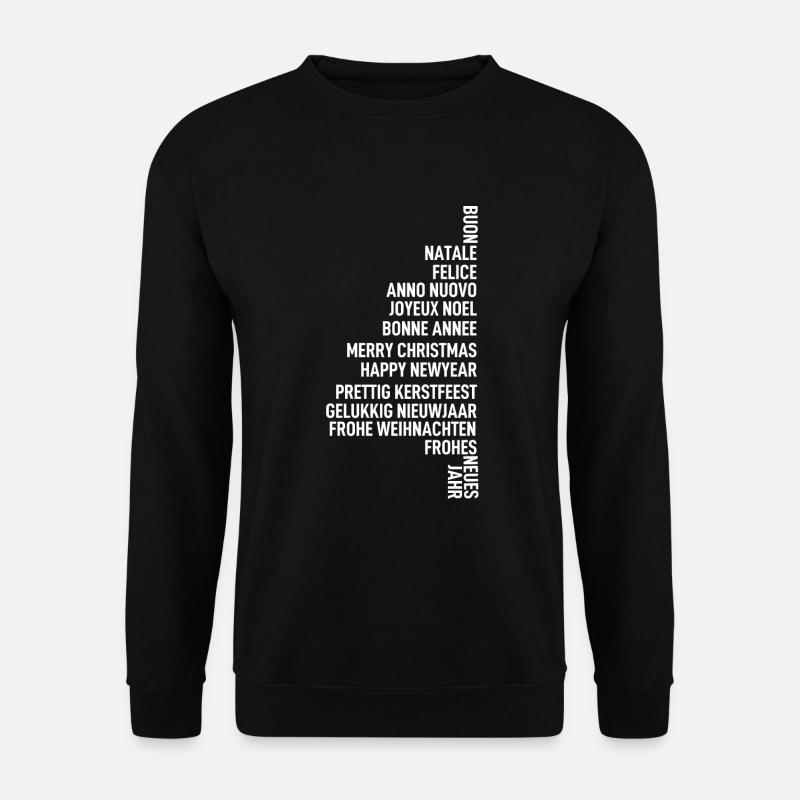 Frohe Weihnachten Silvester Xmas Weihnachtsshirt - Unisex Pullover - Schwarz