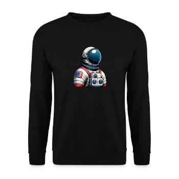 Astronaut - Unisex Pullover - Schwarz - Vorne - Alina (178cm) & Michal (187cm)
