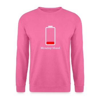 Lundi et la batterie est vide - Sweat-shirt Unisexe - rose - Devant