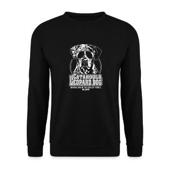 CATAHOULA LEOPARD DOG coolest people Wilsigns - Sweat-shirt Unisexe - noir - Devant - Alina (178cm) & Michal (187cm)