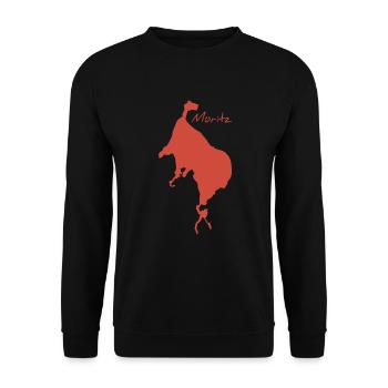 Müritz See Karte - Unisex Pullover - Schwarz - Vorne - Alina (178cm) & Michal (187cm)