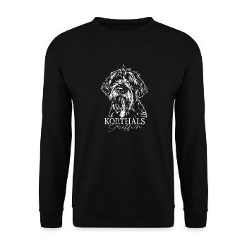 KORTHALS GRIFFON Portrait Chiens de chasse Chiens Wilsigns - Sweat-shirt Unisexe - noir - Devant - Alina (178cm) & Michal (187cm)