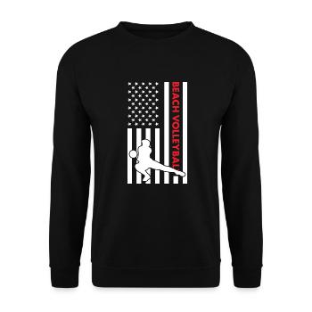 Sport Us Flag Volleyball de plage - Sweat-shirt Unisexe - noir - Devant - Alina (178cm) & Michal (187cm)