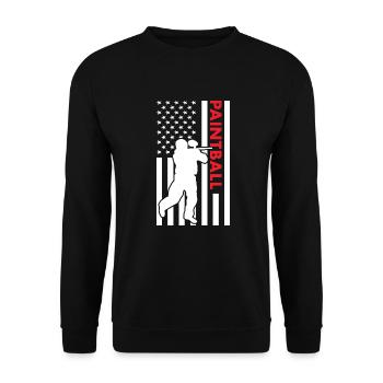 Sport Us Flag Paintball - Sweat-shirt Unisexe - noir - Devant - Alina (178cm) & Michal (187cm)