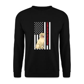 Labrador Retriever Us Flag - Unisex Sweatshirt - black - Front - Alina (178cm) & Michal (187cm)