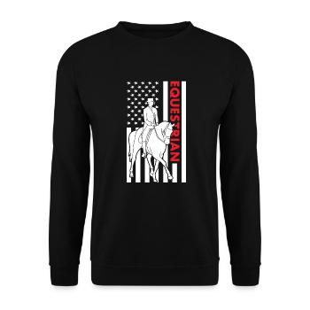 Sport Us Drapeau Équestre - Sweat-shirt Unisexe - noir - Devant - Alina (178cm) & Michal (187cm)