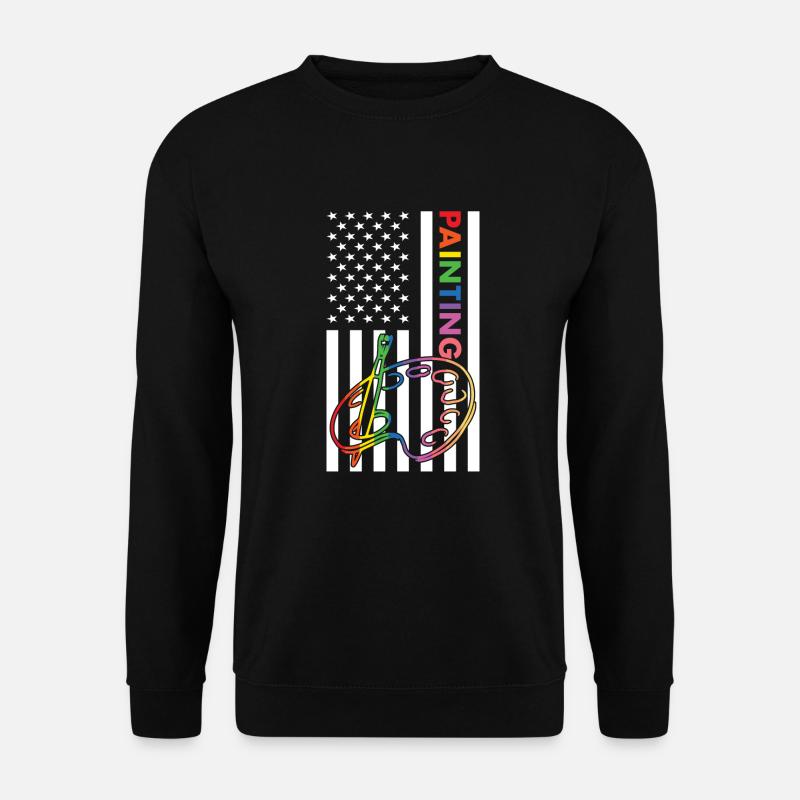 Painter Us Flag Painting - Unisex Sweatshirt - black