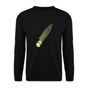 Gurke - Unisex Pullover - Schwarz - Vorne - Alina (178cm) & Michal (187cm)