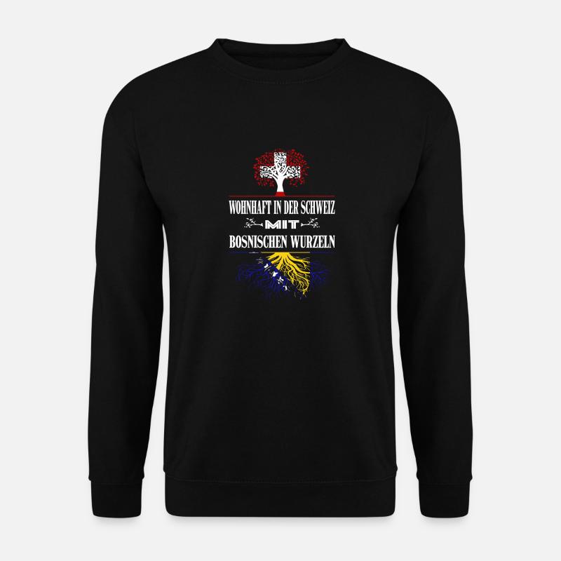Schweiz-Bosnien - Unisex Pullover - Schwarz