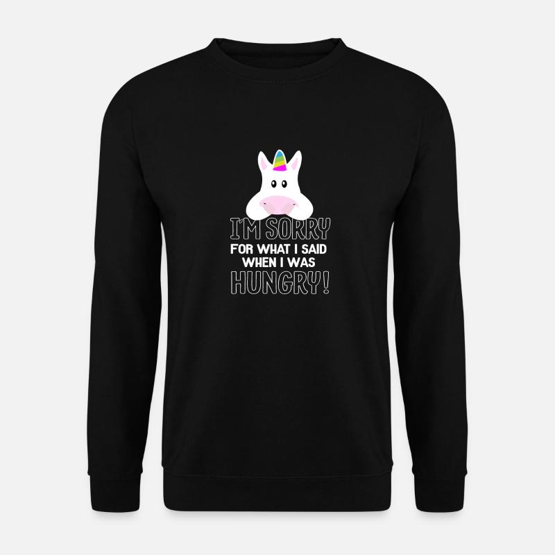 hungry Unicorn - Unisex Pullover - Schwarz