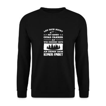 Quad - Unisex Pullover - Schwarz - Vorne - Alina (178cm) & Michal (187cm)