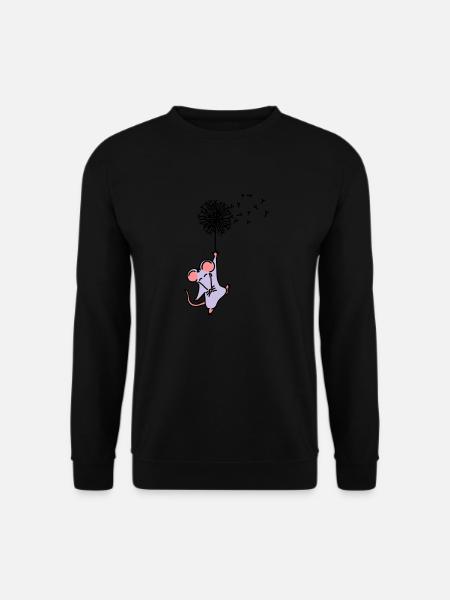 Pusteblumenmäuschen - Unisex Pullover - Schwarz