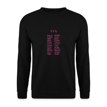 EVG - Sweat-shirt Unisexe - noir - Devant - Alina (178cm) & Michal (187cm)