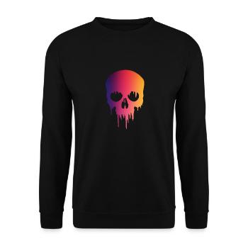 Melting Skull paint - Sweat-shirt Unisexe - noir - Devant - Alina (178cm) & Michal (187cm)