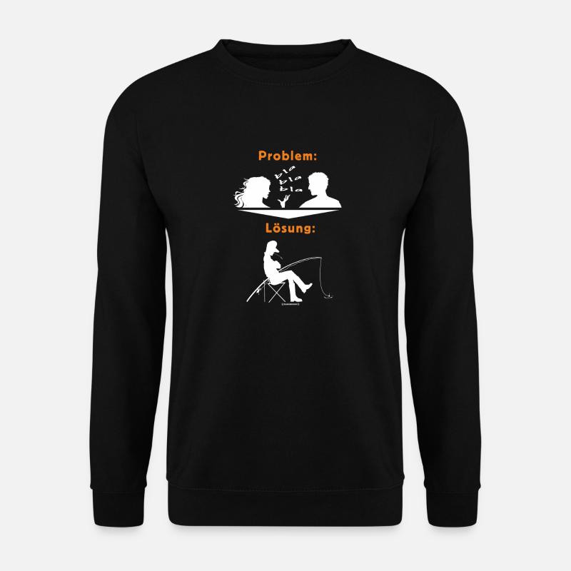 FID - Angler lösen Probleme so - FRAU bla bla bla - Unisex Pullover - Schwarz