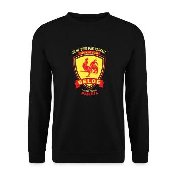 Belge Parfait - Sweat-shirt Unisexe - noir - Devant - Alina (178cm) & Michal (187cm)