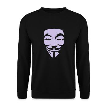 GUY FAWKES, anonymous, occupy - Unisex Pullover - Schwarz - Vorne - Alina (178cm) & Michal (187cm)