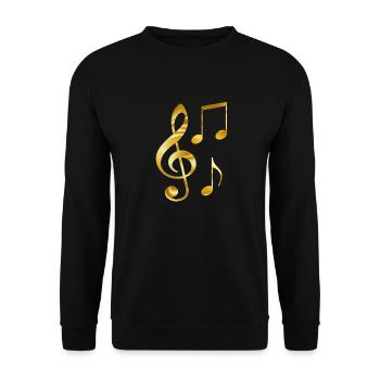 Musik T-Shirt Top Geschenk für Musiker - Unisex Pullover - Schwarz - Vorne - Alina (178cm) & Michal (187cm)