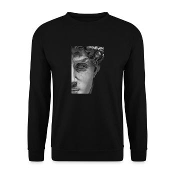 statue de david - Sweat-shirt Unisexe - noir - Devant - Alina (178cm) & Michal (187cm)