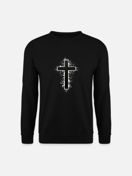 Cross splashes of paint - Unisex Sweatshirt - black