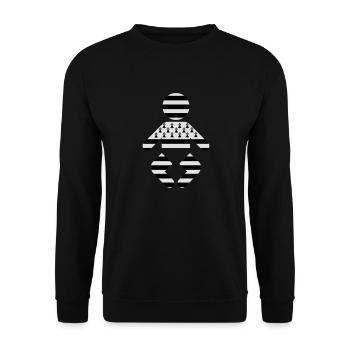 BB Bretagne Breizh bzh - Sweat-shirt Unisexe - noir - Devant - Alina (178cm) & Michal (187cm)