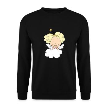 Little angel smile - Unisex Sweatshirt - black - Front - Alina (178cm) & Michal (187cm)