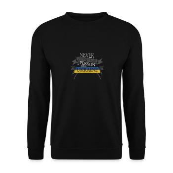 Ukraine - Unisex Pullover - Schwarz - Vorne - Alina (178cm) & Michal (187cm)