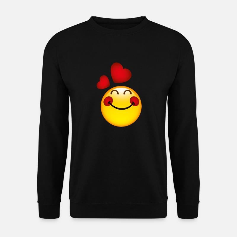Smiley in Love - Unisex Pullover - Schwarz