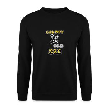 grumpy old man - Unisex Pullover - Schwarz - Vorne - Alina (178cm) & Michal (187cm)