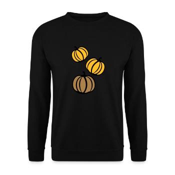 Kürbisse - Unisex Pullover - Schwarz - Vorne - Alina (178cm) & Michal (187cm)