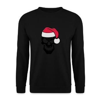 skull christmas - Unisex Pullover - Schwarz - Vorne - Alina (178cm) & Michal (187cm)