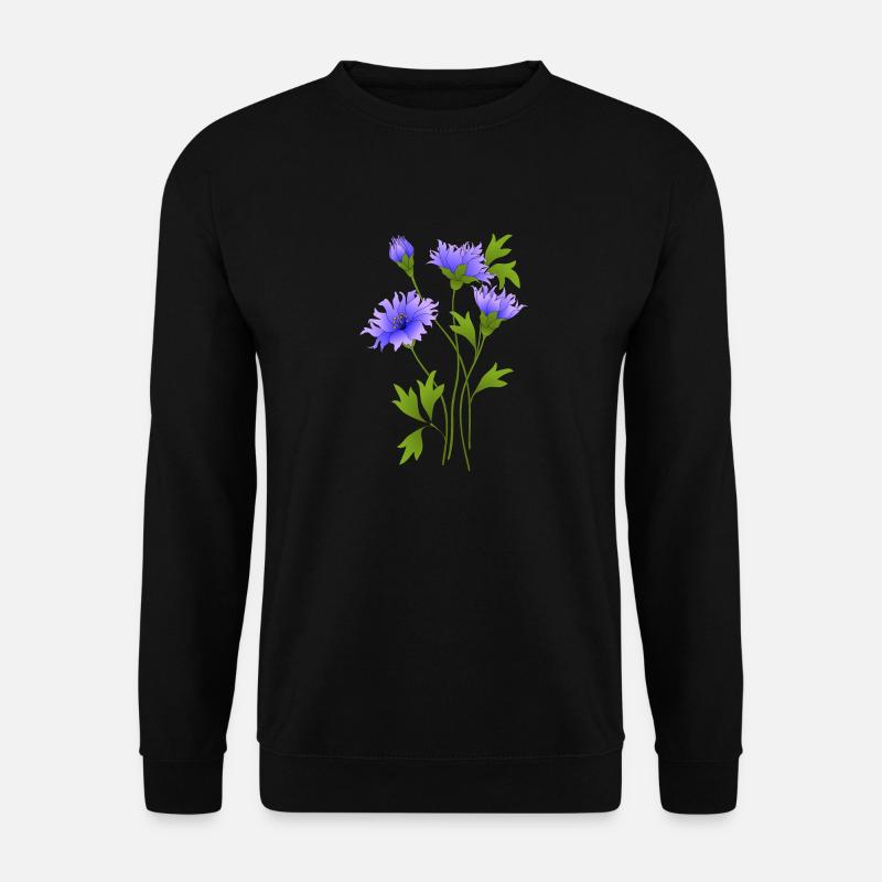 Blaue blumen - Unisex Pullover - Schwarz