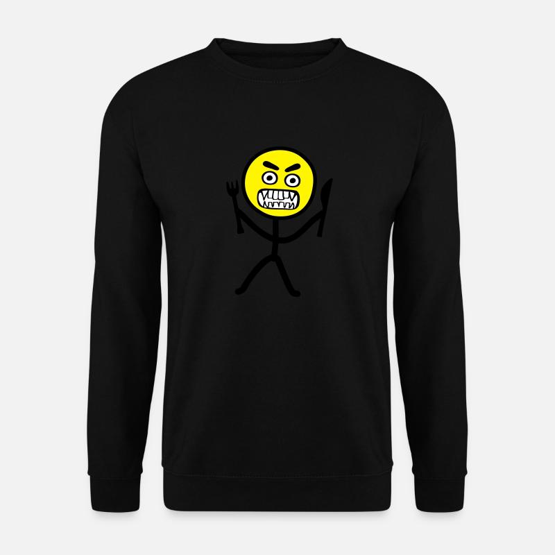Hangry emoji stickfigure - Unisex Sweatshirt - black