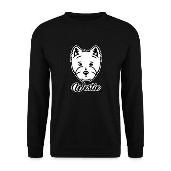Westie - Unisex Sweatshirt - black - Front - Alina (178cm) & Michal (187cm)