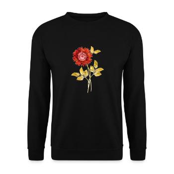 Colorful flower - Unisex Sweatshirt - black - Front - Alina (178cm) & Michal (187cm)